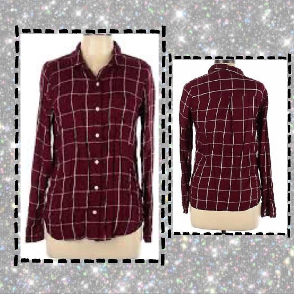 So xs button down plaid shirt - measurements in pics